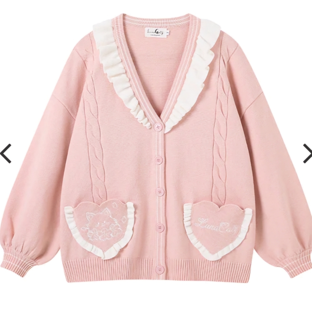 Luna Catz Pink Cardigan